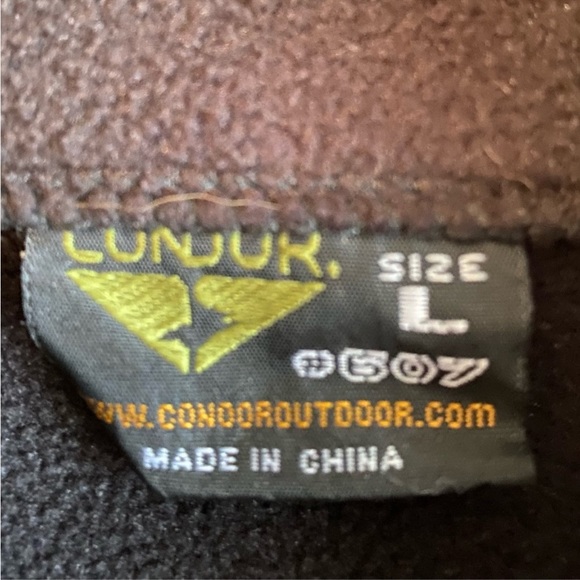 Condor 1/4 Zip tactical fleece. Men’s size Large, black. - Picture 3 of 3